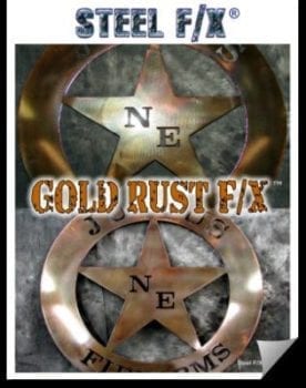 gold rust steel patina