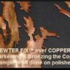 copper patina on steel-darkening