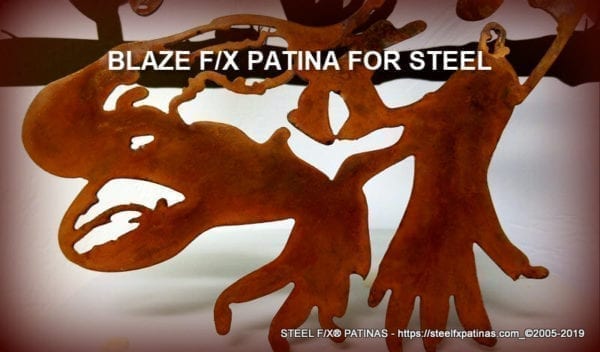 RED PATINA FOR STEEL