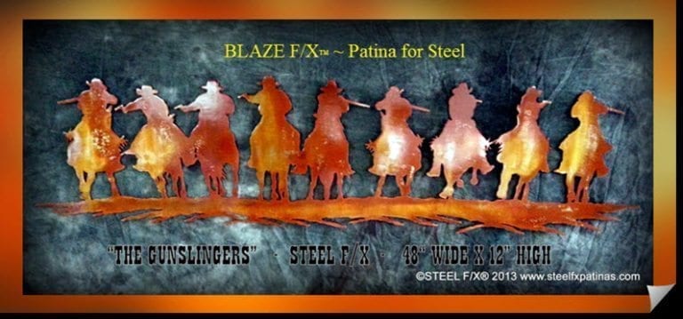 orange/red patina for steel