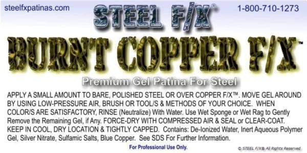 BURNT COPPER F/X™ GEL PATINA FOR STEEL
