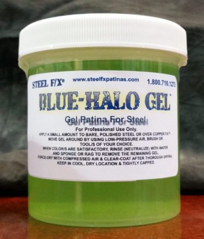 Color Case-Hardening Effect on Steel or Iron using BLUE HALO™ Gel Patina