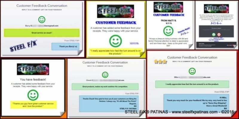 CUSTOMER REVIEWS and COMMENTS_STEEL F/X® PATINAS