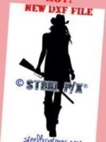 cowgirl with rifle DXF file