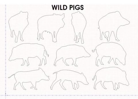 WILD PIGS FREE DXF FILE